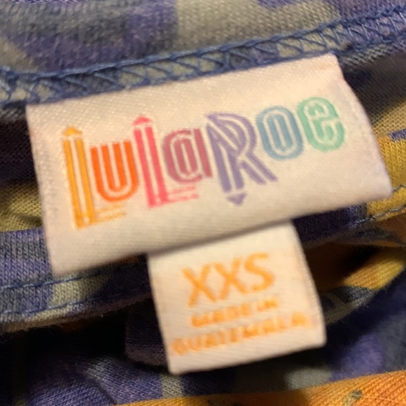 LulaRoe Carly Blue and Yellow Floral Swing Dress Size XXS - Picture 10 of 12